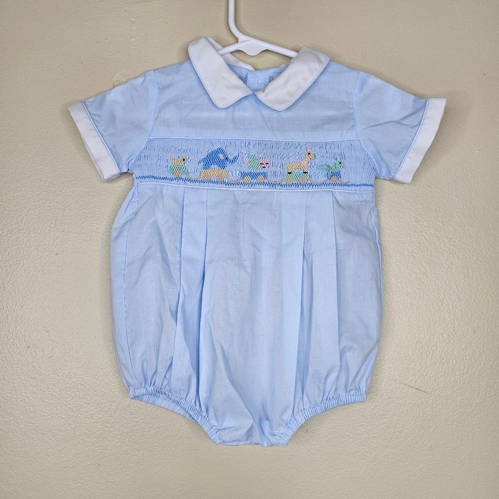 Friedknit creations smocked romper size 6m